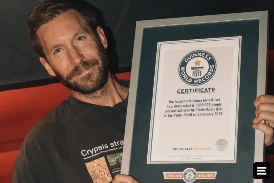 Calvin Harris получил рекорд Гиннесса за DJ-сет для 1,6 млн человек