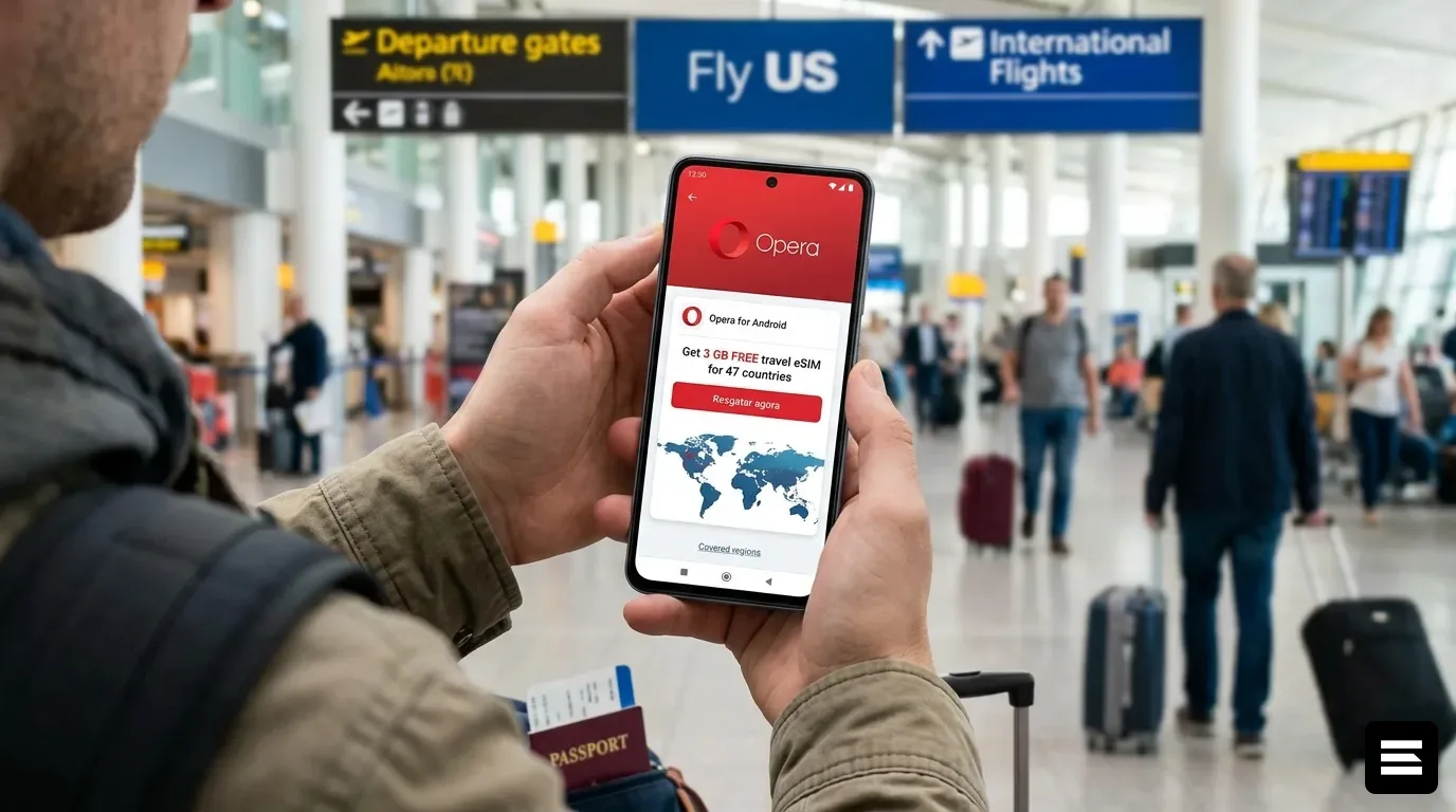 Opera для Android получила встроенную travel-eSIM с 3 ГБ на три дня