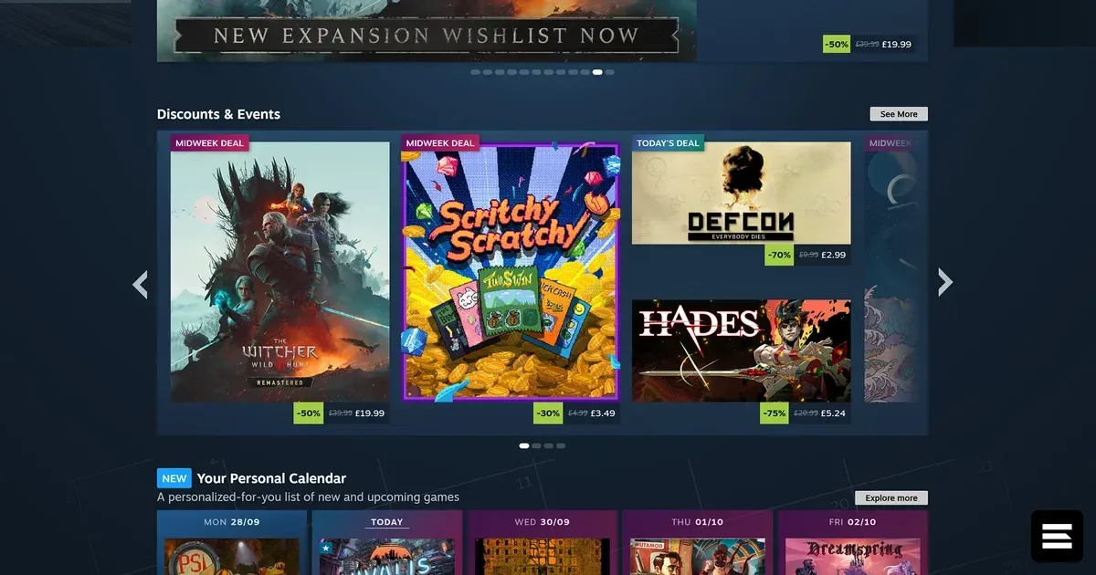 Valve изменит раздел скидок в Steam на алгоритмический