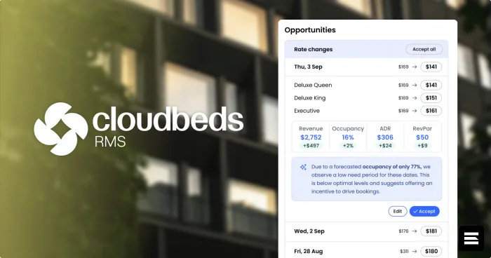 Cloudbeds запустила систему управления доходностью отелей