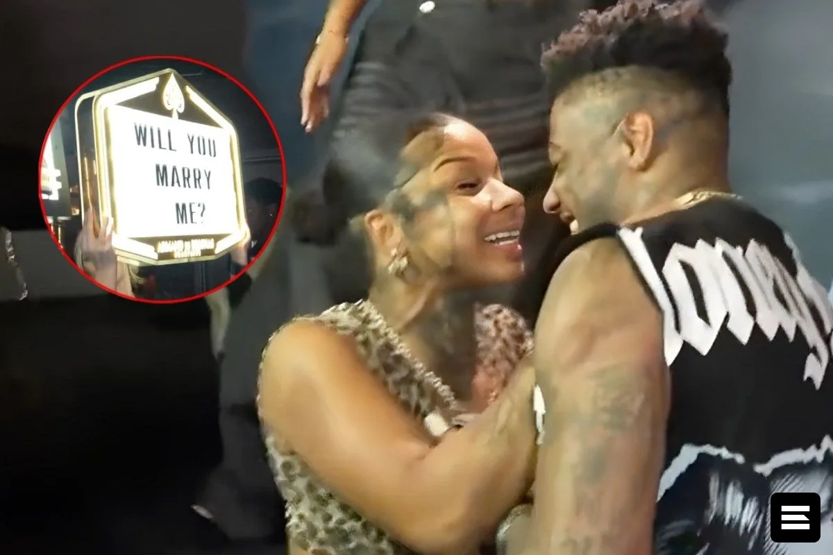 Blueface сделал предложение Chrisean Rock в клубе, она согласилась