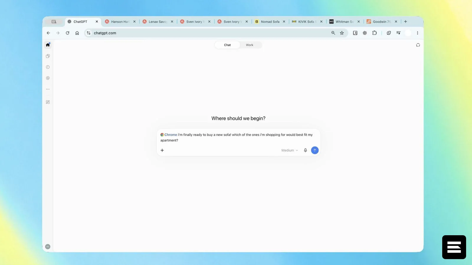 ChatGPT научился сравнивать информацию из открытых вкладок Chrome