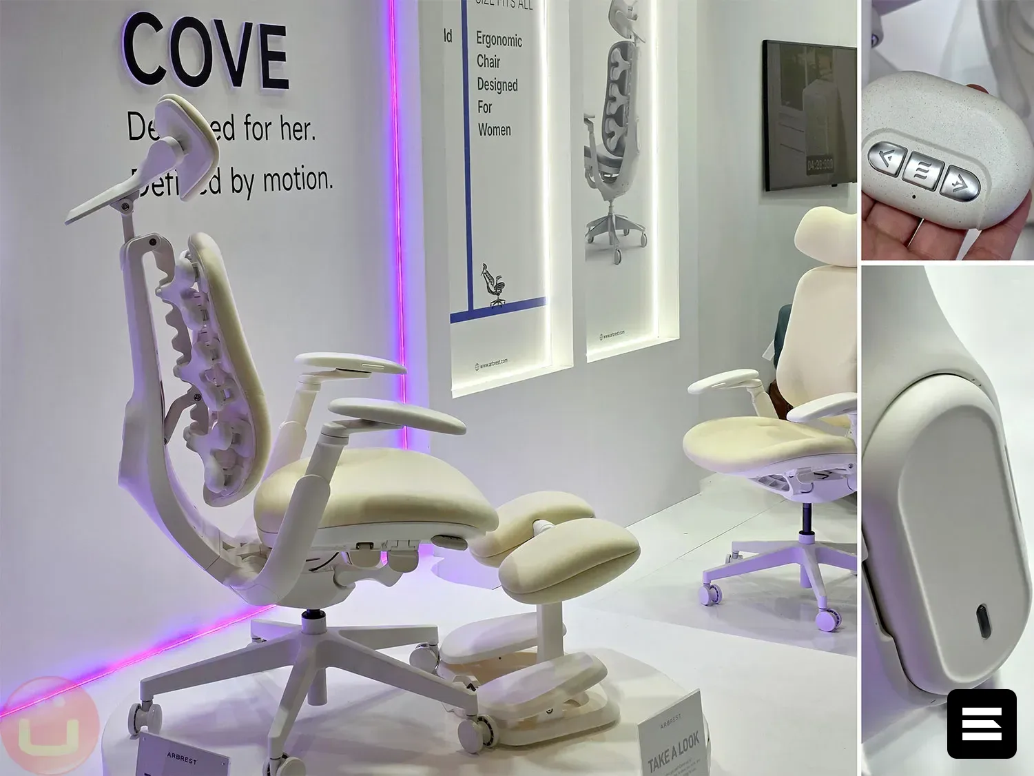 Arbrest представила кресло COVE, созданное под женскую анатомию