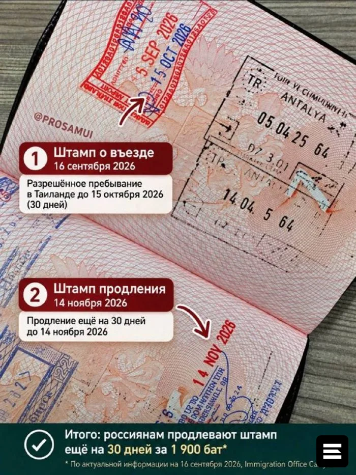 Таиланд вдвое сократил безвизовый срок для россиян с 15 сентября