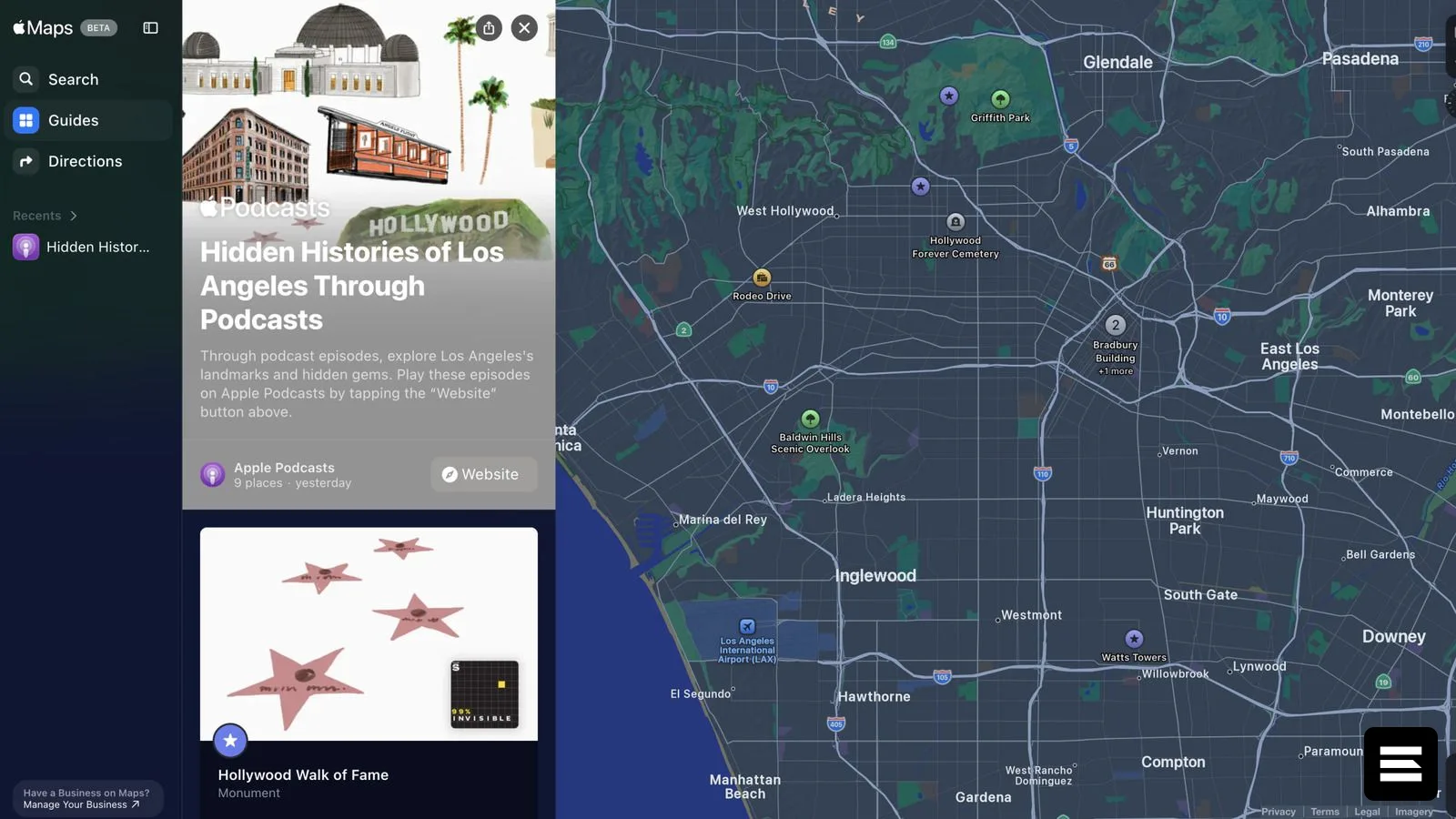 Apple связала достопримечательности Maps с подкастом Hidden Histories