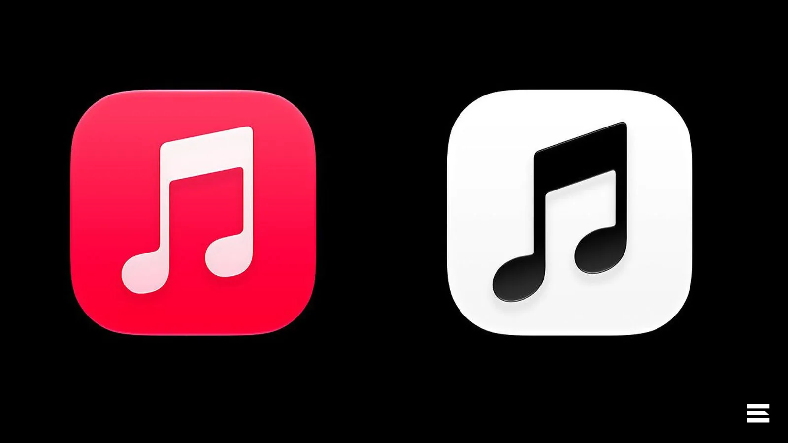 Apple Music меняет логотип на черно‑белый вариант