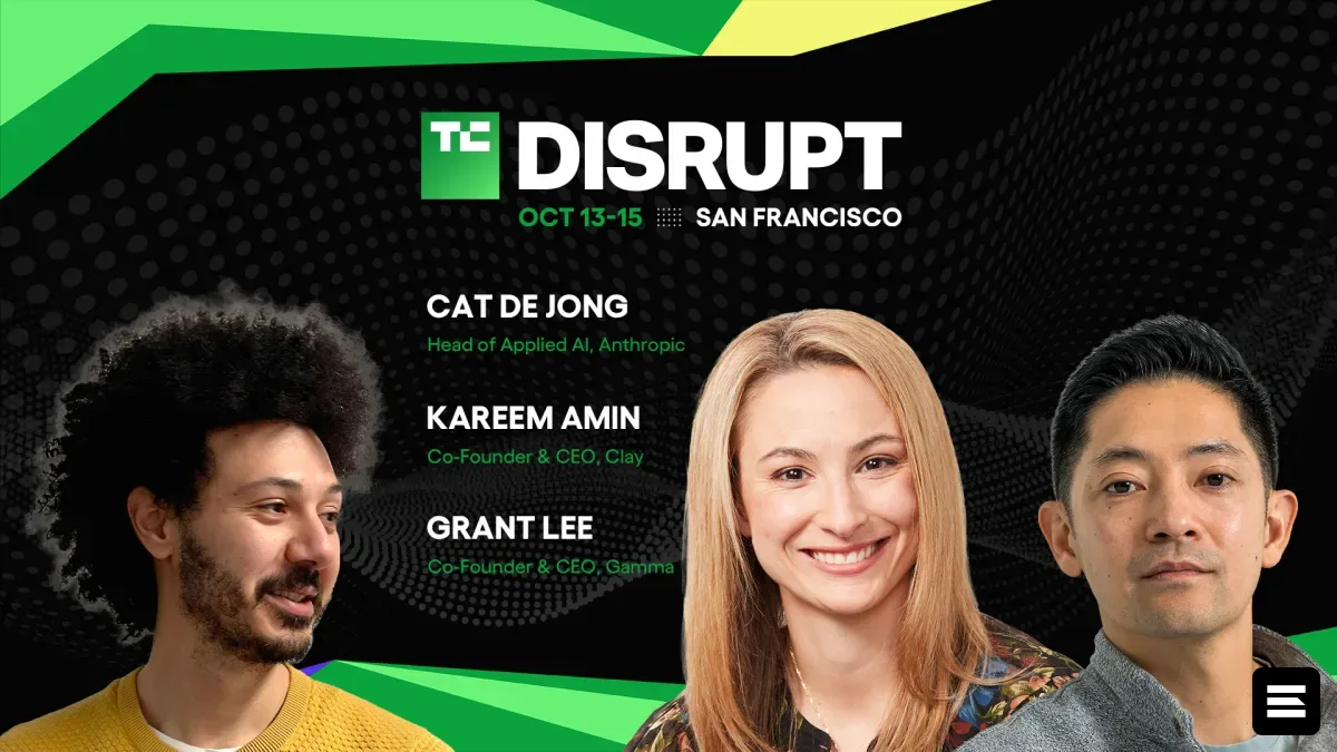 Anthropic, Clay и Gamma обсудят внедрение ИИ на TechCrunch Disrupt 2026