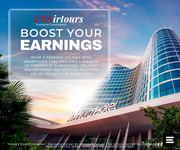 USAirtours предлагает агентам бонус за бронирование в Orlando