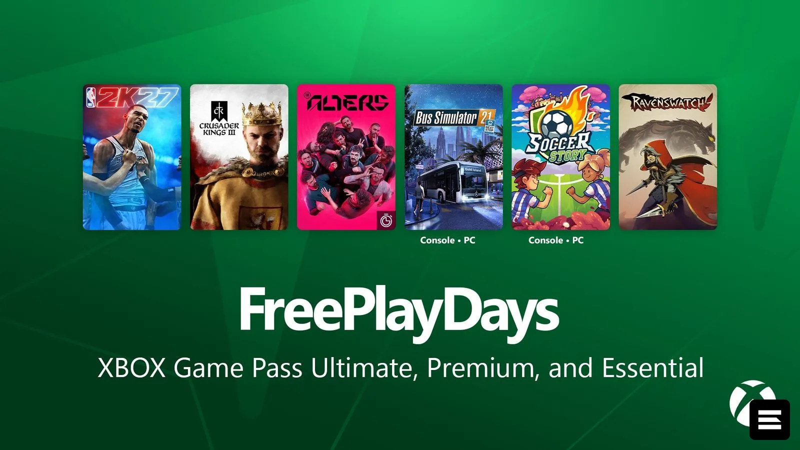 NBA 2K27 и другие игры: бесплатные выходные для подписчиков Xbox Game Pass