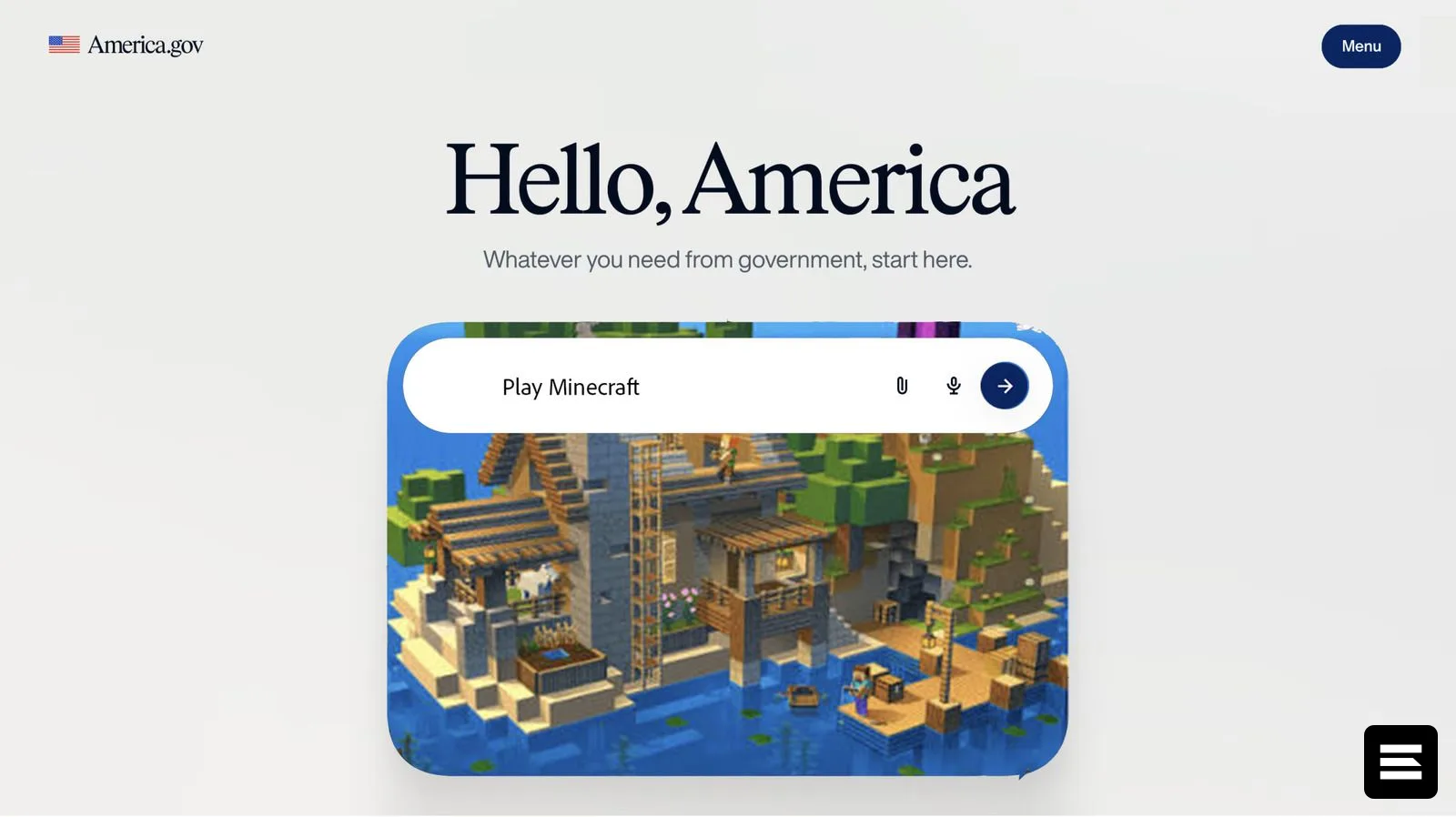 Чат-бот America.gov переосмысливает финальное стихотворение Minecraft