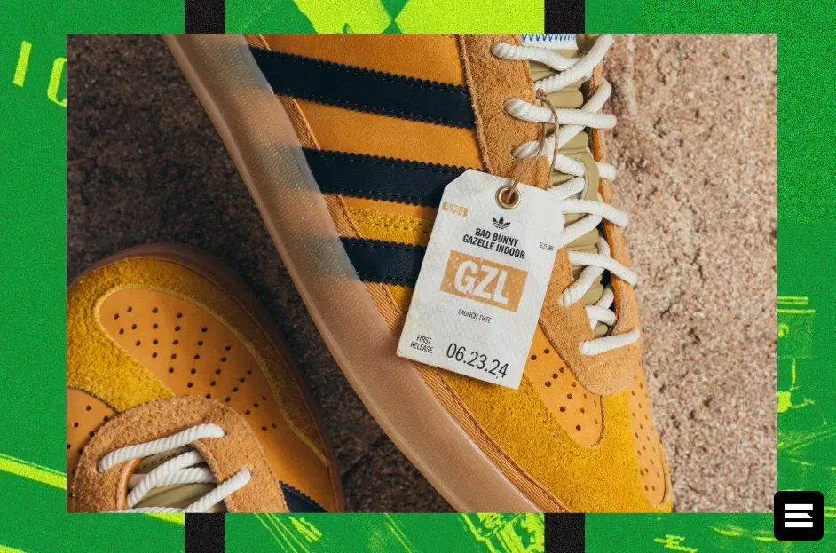 Bad Bunny выпустил новые кроссовки Adidas Gazelle Solar Gold