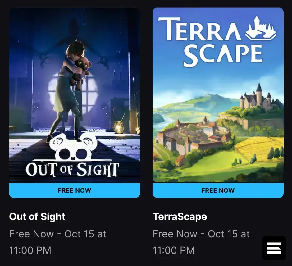 Epic Games бесплатно раздает игры Out of Sight и TerraScape до 15 октября 2026 года