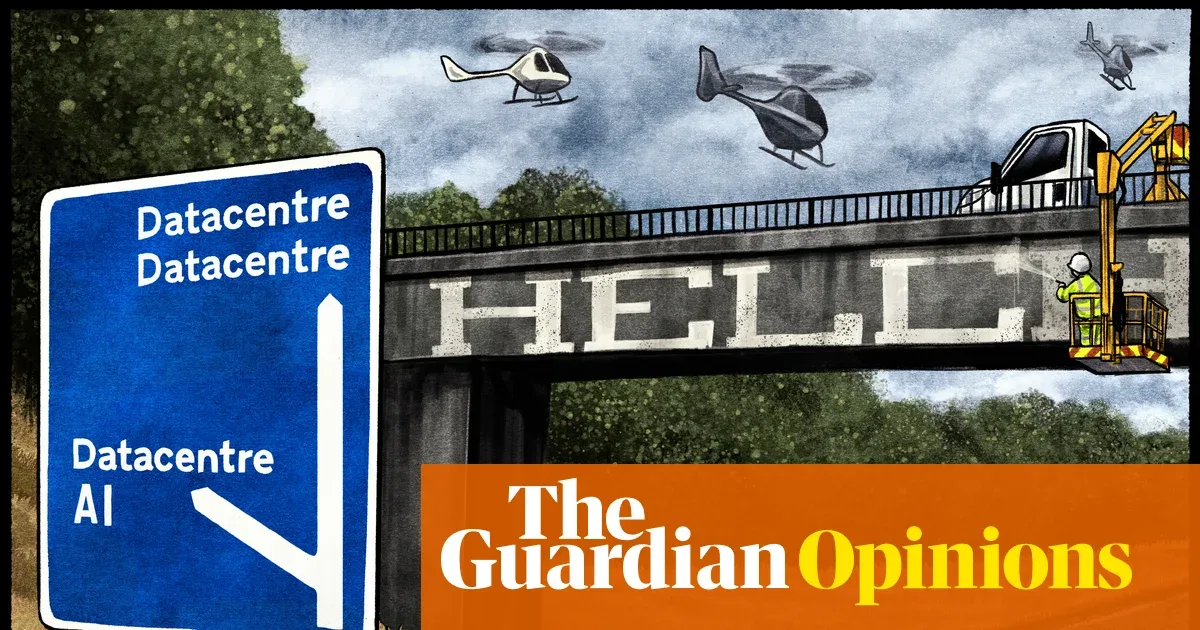 Guardian опубликовал карикатуру Бена Дженнингса о росте дата-центров в Британии