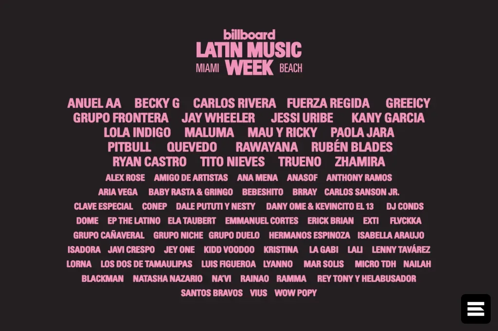 Billboard Latin Music Week 2026: Рубен Блейдс, Энтони Рамос и другие в программе